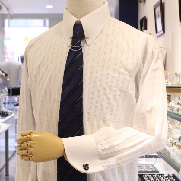 銀の馬・シールドデザインのカフス(カフリンクス/カフスボタン)