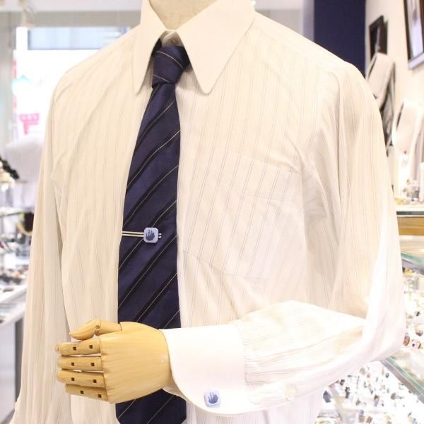 取寄品 【陶華・TOHCA】ベージュ・鷲イーグルカメオ・ゴールド・スクウェアのカフス(カフリンクス/カフスボタン)