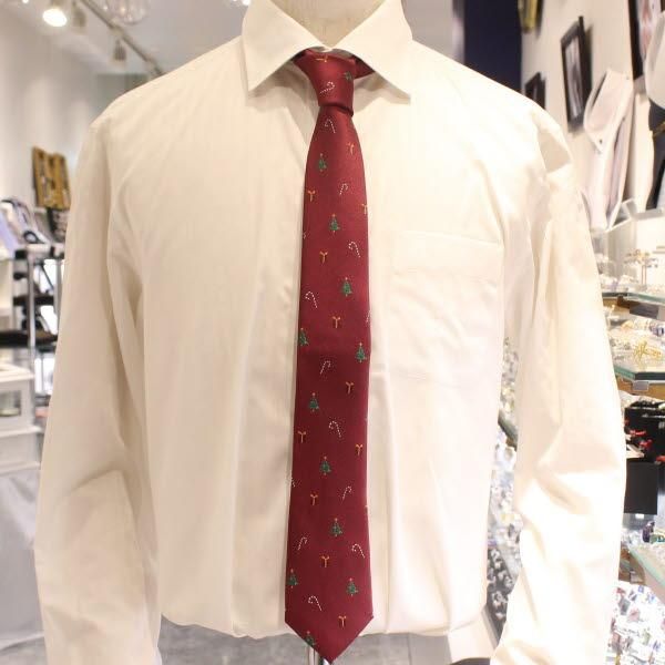 ワクワクが止まらないクリスマスのジャガード織りネクタイ