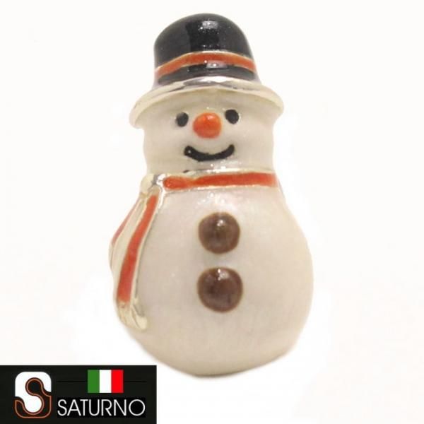 SATURNO サツルノ 雪だるま スノーマン ラペルピン ピンブローチ