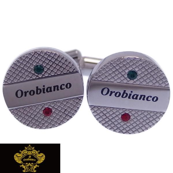 名入れ刻印サービス対象 Orobianco オロビアンコ タイピンセット カフスセット イタリアン スワロフスキー ORT209B ORC209B ブランド