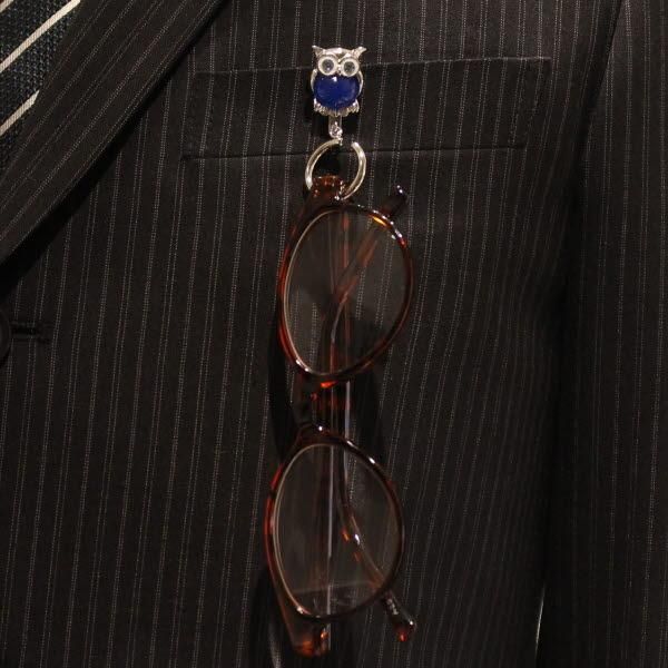 SWANK ふくろう 青 Eye Wear Show メガネホルダー 眼鏡ホルダー グラスホルダー