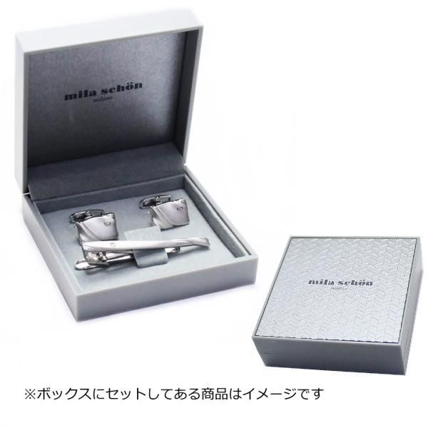 シルバー×ゴールドライン セット mila schon ミラ ショーン カフス カフスボタン ブランド