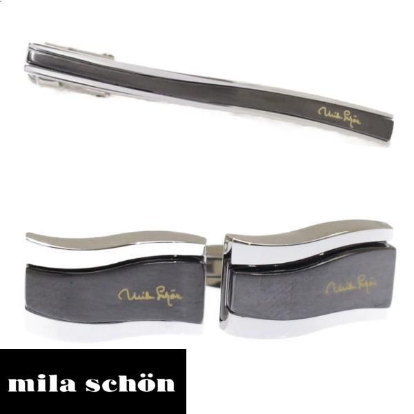 ブラック メッキ セット mila schon ミラ ショーン カフス カフスボタン ブランド