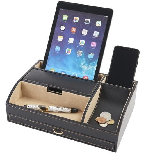 2段 大容量 オーバーナイター 充電ステーション スマホ 財布 ペン PCタブレット お洒落に すっきり 男 小物入れ