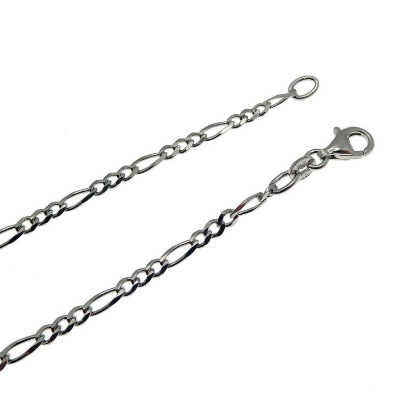 全2色 アンクレット フィガロチェーン メンズ 男性用 シルバー925 18金めっき