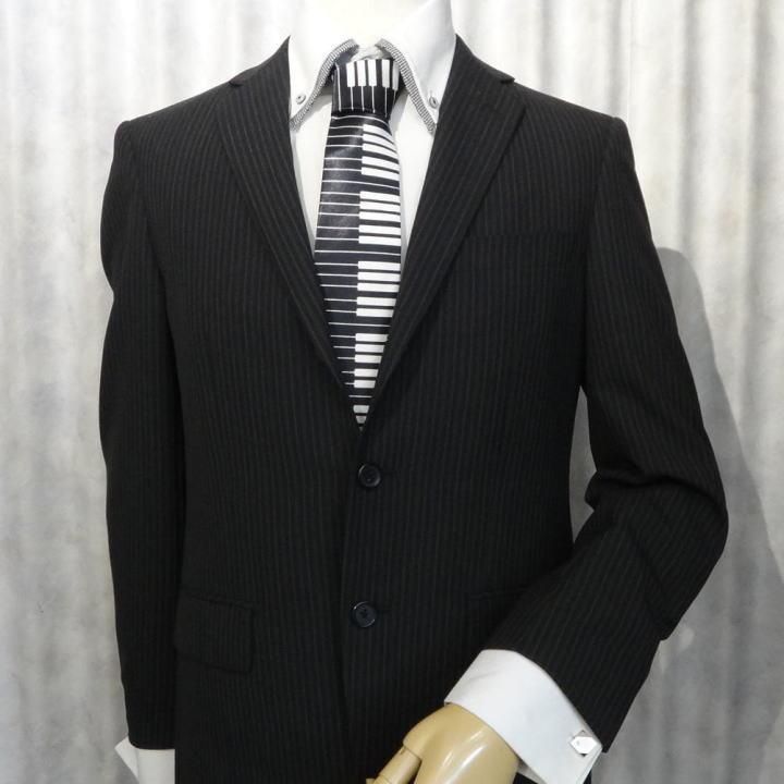 ピアノ 鍵盤 黒 白 音楽 オシャレ おしゃれ モノクロ コミックネクタイ