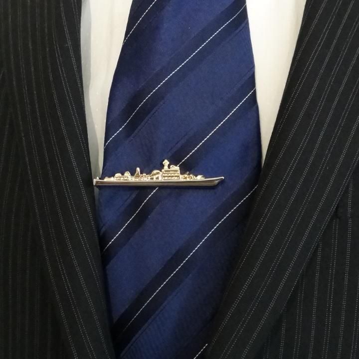 客船 大型船 船 戦艦 軍艦 面白 おもしろ オモシロ 面白い ユニーク タイピン ネクタイピン