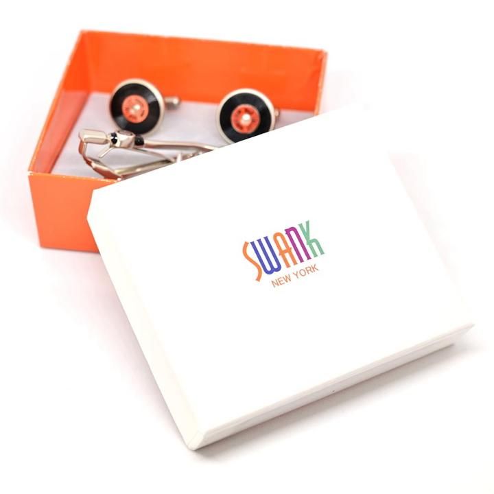 SWANK レコード盤 レコード 面白 おもしろ オモシロ ユニーク コミック カフス カフスボタン