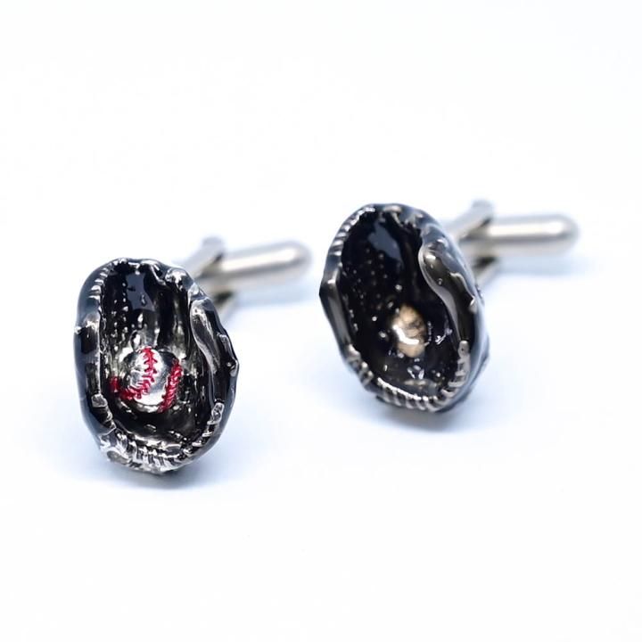 SWANK 全2色 野球 グローブ ナイスキャッチ カフスセット タイピンセット カフス タイピン セット