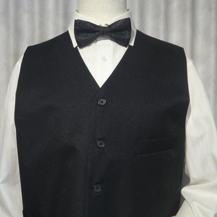 蝶ネクタイ ワンタッチ ブラック ボタニカル⑪ ボウタイ