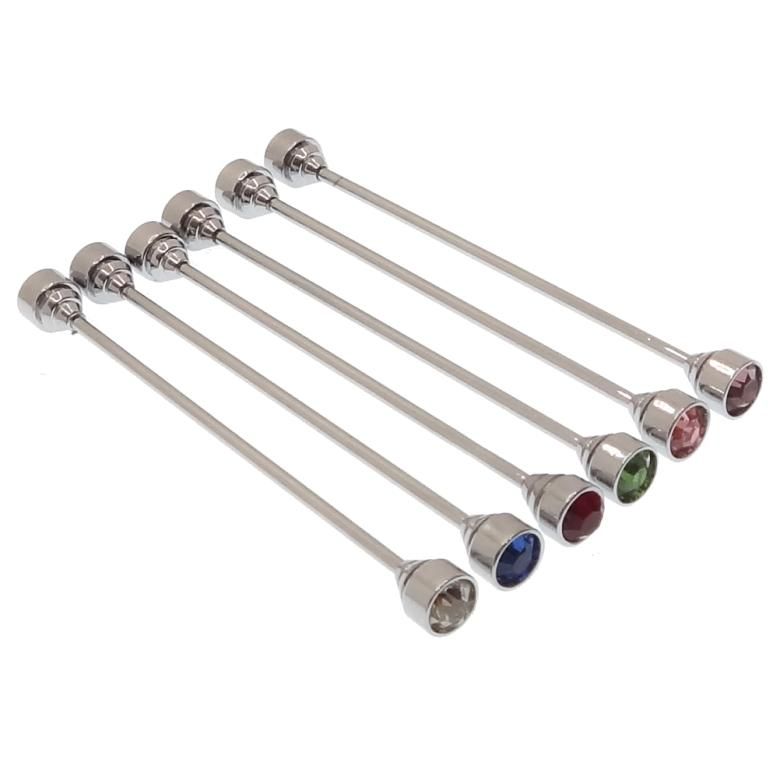 全6色 5mm カラーストーン ピンホールシャツ用 カラーバー カラーピン