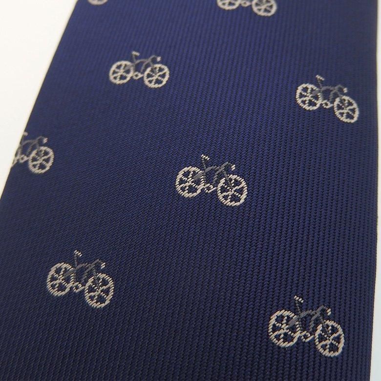 自転車 いっぱい サイクリング バイク 面白 おもしろ 面白い ユニーク ネクタイ ナロータイ