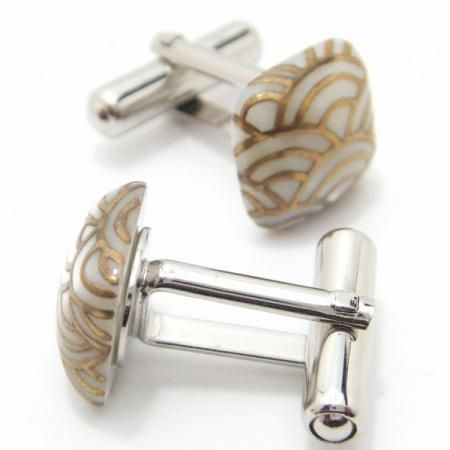 【受注生産品】青海波蒔絵カフス(カフリンクス/カフスボタン)