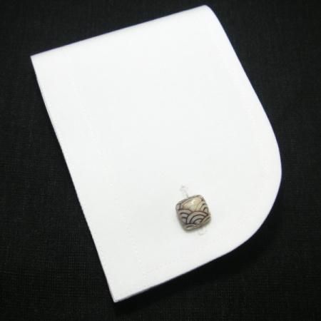 【受注生産品】青海波蒔絵カフス(カフリンクス/カフスボタン)