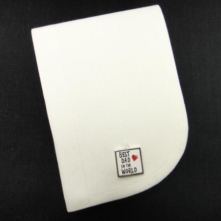 世界一のパパに!プレートメッセージ型カフス(カフリンクス/カフスボタン)