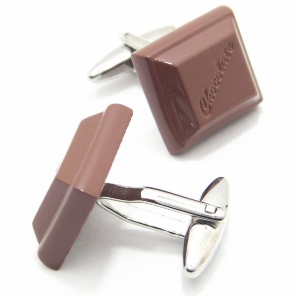 摘まんでお口に入れたくなっちゃう一粒チョコレートのカフス(カフリンクス/カフスボタン)