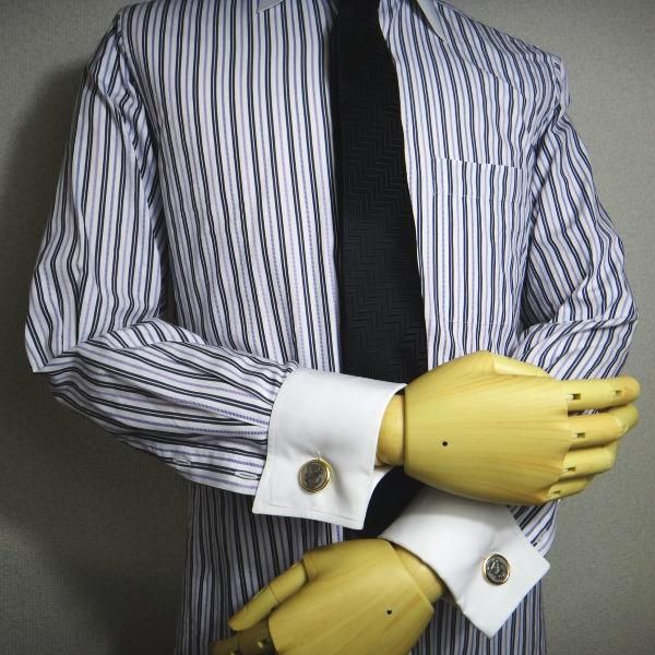 Eratoのハープと月桂樹のメダリオンカフス(カフリンクス/カフスボタン)