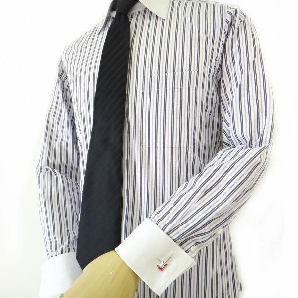 ロックンロールに乗り乗り紅白エレキギターのカフス(カフリンクス/カフスボタン)