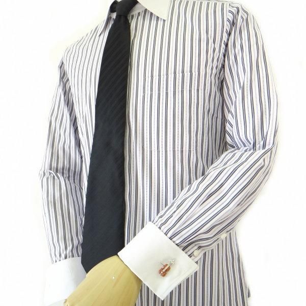 木の色目がリアル!!クラシック・バイオリンのカフス(カフリンクス/カフスボタン)