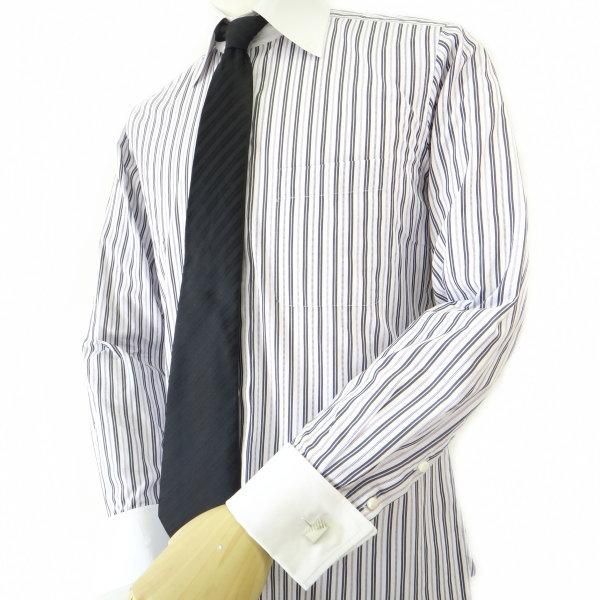 ウェービーライン×シルバーのカフス(カフリンクス/カフスボタン)