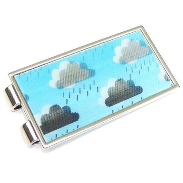 曇りのち雨の変わり絵マネークリップ