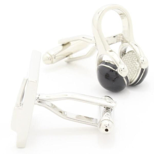 DJさんにおススメなレコード×ヘッドホンのカフス(カフリンクス/カフスボタン)