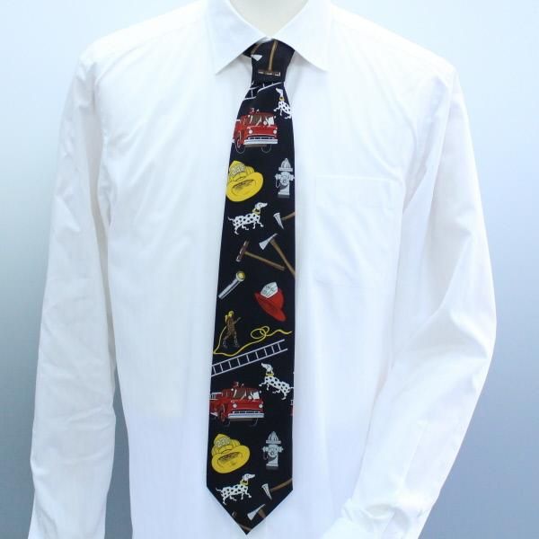面白ネクタイ・ファイヤーマン消防士さんにおすすめの職業ユニークネクタイ