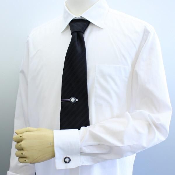 取寄品【陶華・TOHCA】シルバー・ラウンド薔薇ローズカメオ・グレーのカフス(カフリンクス/カフスボタン)
