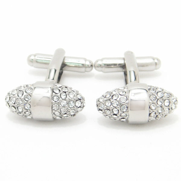 All 4 colors, oval shape, side stone cufflinks