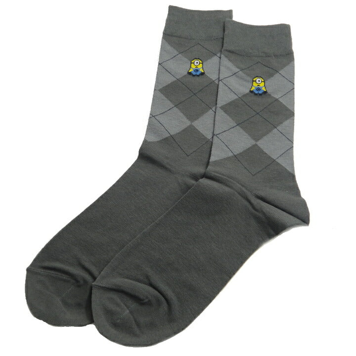 ミニオン Minion 全3色 靴下 ソックス ビジネス メンズ 男性用 紳士用 キャラクター