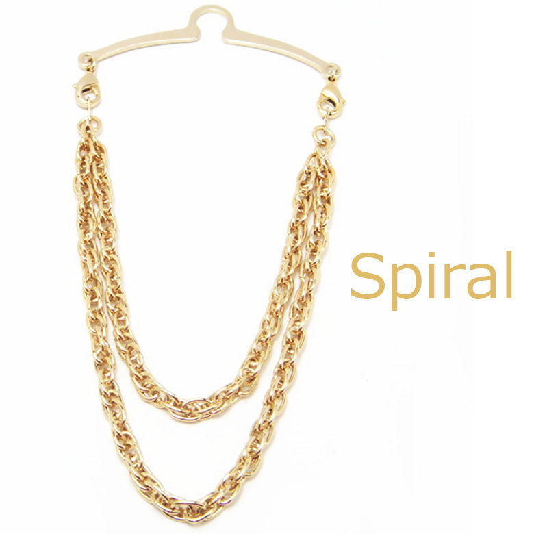 Narrow ties and V-zones are fine too!! Interchangeable tie chain
