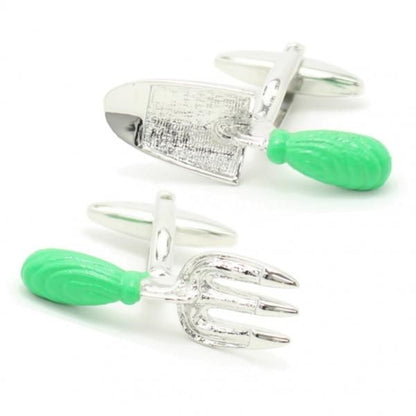 ガーデニング好きさんに・シャベル&スコップのユニークカフス(カフリンクス/カフスボタン)