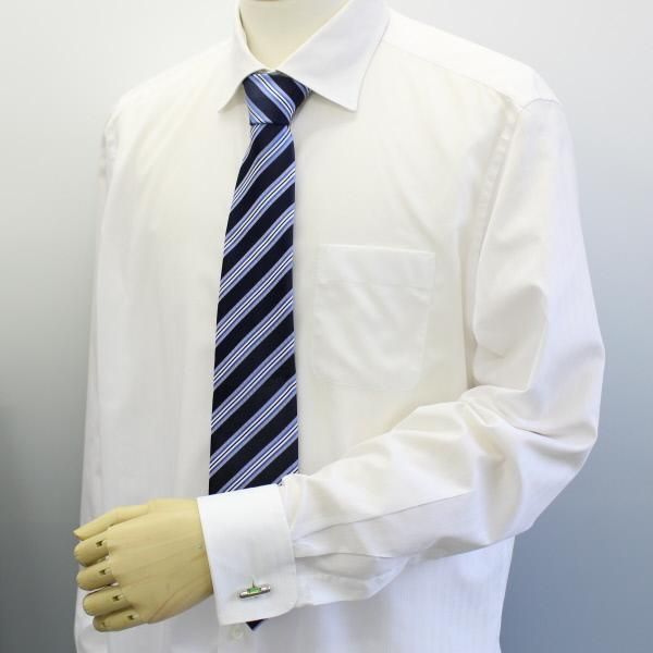 全3色・リアルな機能付き・シルバー×グリーンの水平器のカフス(カフリンクス/カフスボタン)