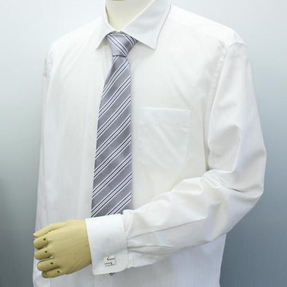 シルバー×ブラックラインのスタイリッシュなカフス(カフリンクス/カフスボタン)