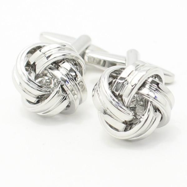 マルチに大活躍のシンプル結び目カフス(カフリンクス/カフスボタン)