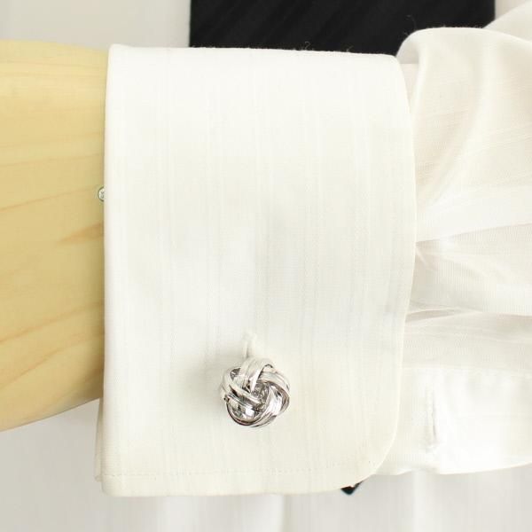 マルチに大活躍のシンプル結び目カフス(カフリンクス/カフスボタン)