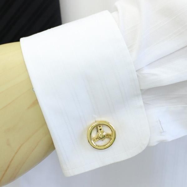 全2色・ドライブ気分を味わえるゴールドハンドルのカフス(カフリンクス/カフスボタン)