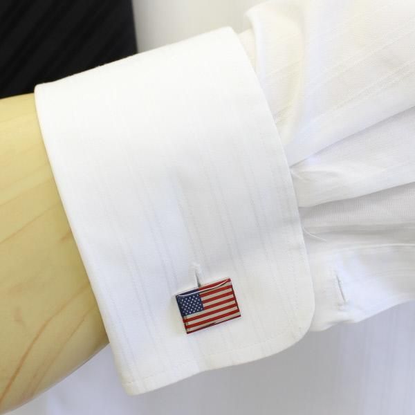 アメリカ国旗・USA星条旗のカフス(カフリンクス/カフスボタン)