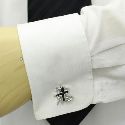 インパクト大なドラゴン・龍の文字カフス・タイピンセット