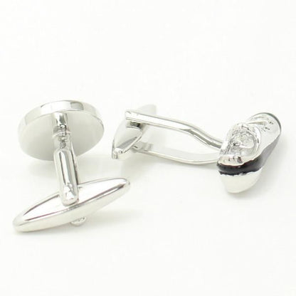 スパイクとボールのサッカーカフス・タイピンセット