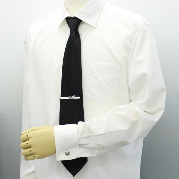 スパイクとボールのサッカーカフス・タイピンセット