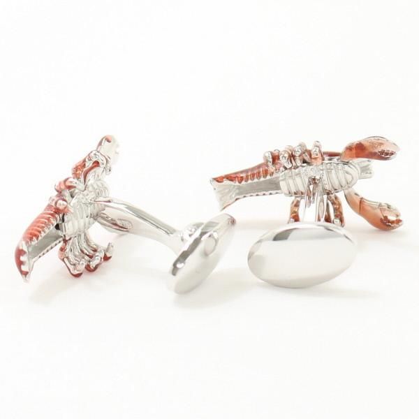 【JanLeslie】手足が動くレッド・ロブスターのカフス(カフリンクス/カフスボタン)