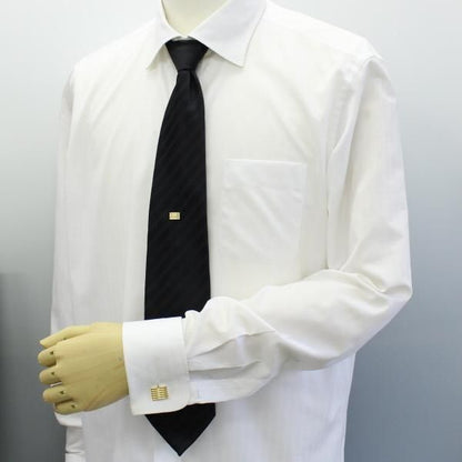 全2色・キラッと輝く一粒ストーンのタイタック(ピンブローチ)