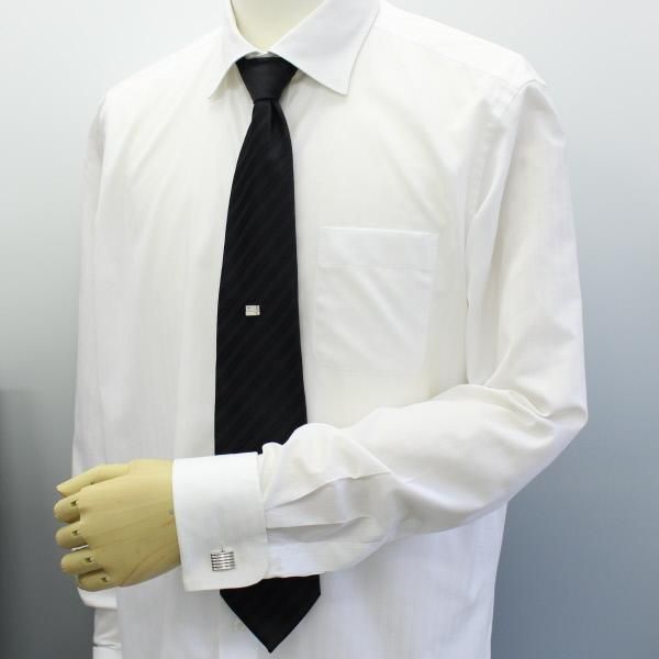 全2色・キラッと輝く一粒ストーンのタイタック(ピンブローチ)