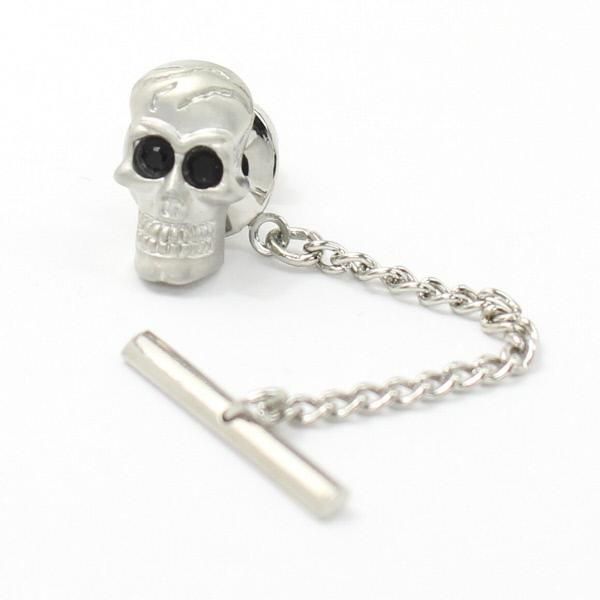 ブラックストーンeyesスカル・ドクロのタイタック(ピンブローチ)