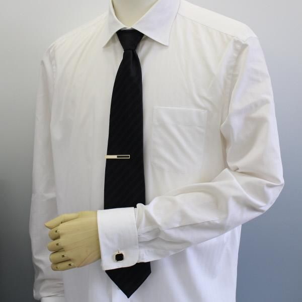 全3種×2色・天然石×貝のスクウェア・カフスセット(タイピンセット)