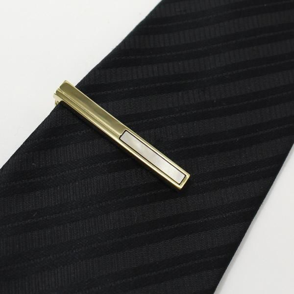 全3種×2色・天然石×貝のスクウェア・カフスセット(タイピンセット)