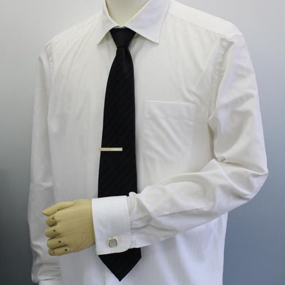 全3種×2色・天然石×貝のスクウェア・カフスセット(タイピンセット)