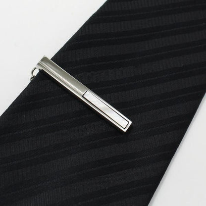 全3種×2色・天然石×貝のスクウェア・カフスセット(タイピンセット)